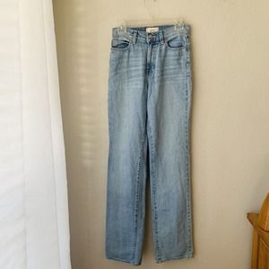 BDG Urban Outfitters High Rise Slim Wide Leg Blue Light Wash Jeans Size 26
